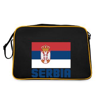 Serbie - Sac Retro - noir/or - Dos
