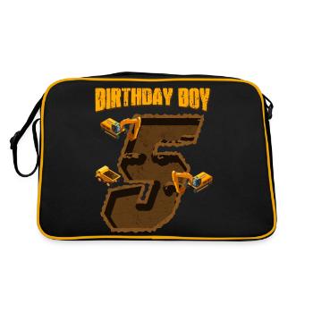 Anniversaire des garçons 5ème anniversaire. - Sac Retro - noir/or - Dos