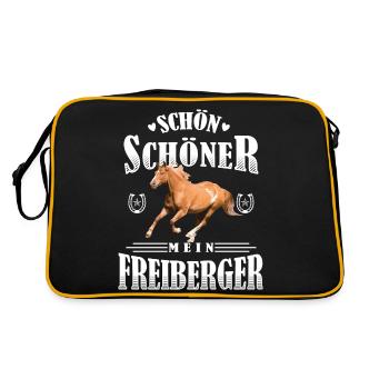Schön Schöner Mein Freiberger - Retro Tasche - Schwarz/Gold - Hinten
