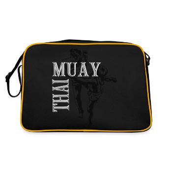 Boxing Fighting Muay Thai - Retro Tasche - Schwarz/Gold - Hinten