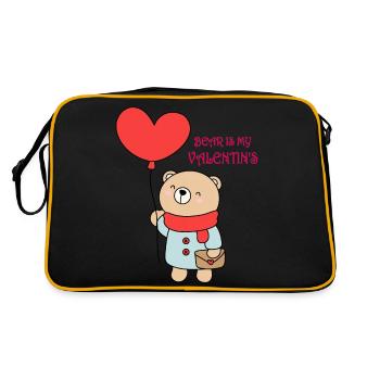 Bear is my valentin's ,valentin's day - Sac Retro - noir/or - Dos