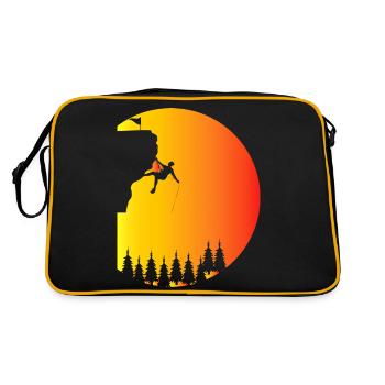 Bouldern Klettern Climbing - Retro Tasche - Schwarz/Gold - Hinten