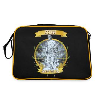 Zeus Dieu mythologie grecque, foudre, or - Sac Retro - noir/or - Dos