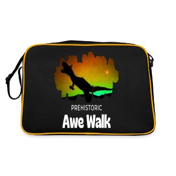 Prehistoric T-Rex nature awe walk - Retro Bag - black/gold - Back