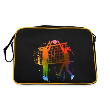 volleyball Design pour les amateurs de volley-ball - Sac Retro - noir/or - Dos