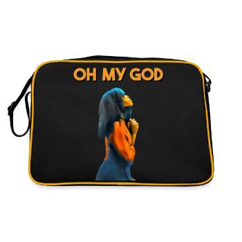 OH MEIN GOTT - Retro Tasche - Schwarz/Gold - Hinten