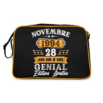 Cadeau D'anniversaire 28 Ans Novembre 1994 Rétro - Sac Retro - noir/or - Dos