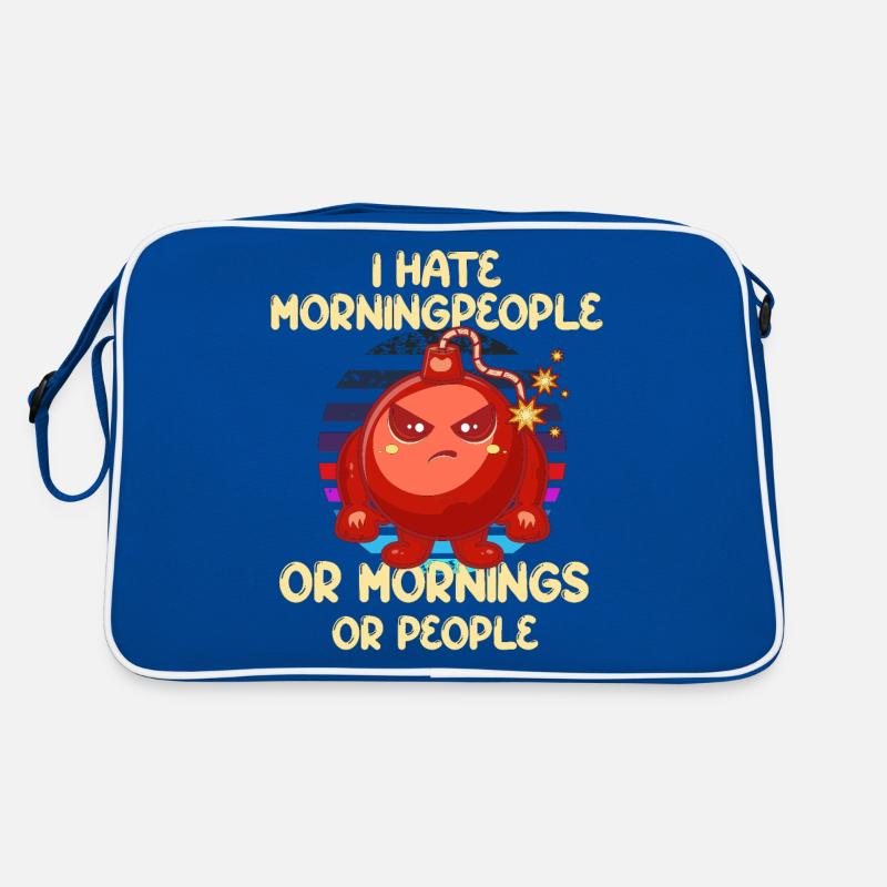 Bureau à domicile| Retro Bombe déteste le mornig et les gens Sac Retro