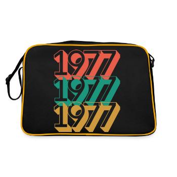 Anniversaire année 1977 / Vintage 1977 - Sac Retro - noir/or - Dos