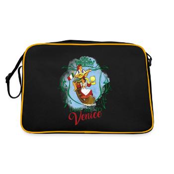 EMMÈNE-MOI À VENISE - Sac Retro - noir/or - Dos