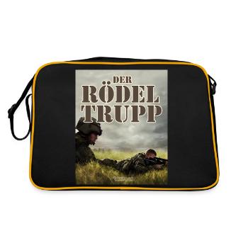 Bundeswehr Sprüche Design Rödeltrupp - Retro Tasche - Schwarz/Gold - Hinten