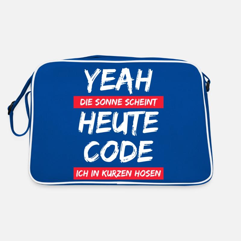 Die Sonne scheint ! Heute code ich in kurzer Hose. Retro Tasche