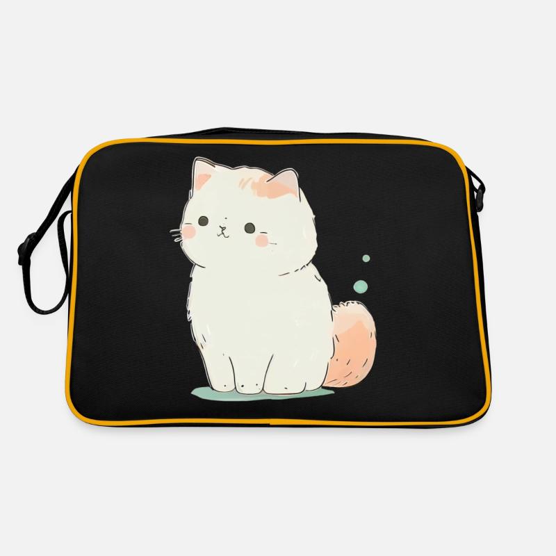 Cute pastel cat Retro Bag