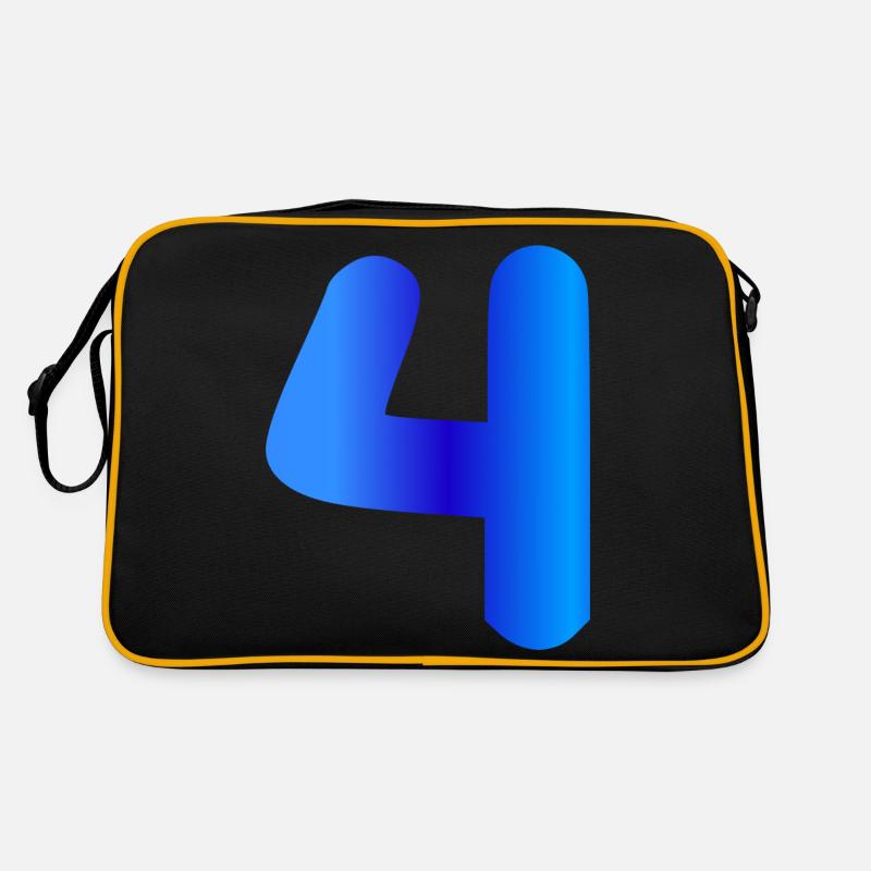 4 years birthday blue Retro Bag