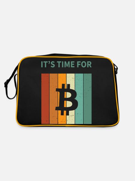 Bitcoin - Retro Bag - black/gold - Back