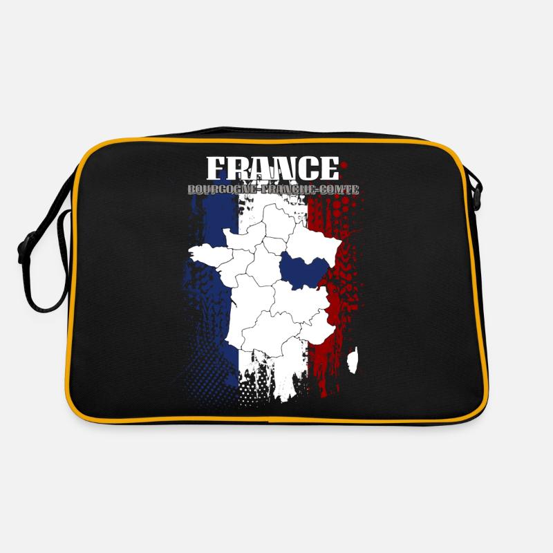 Bourgogne Franche Comté - Sac Retro - noir/or