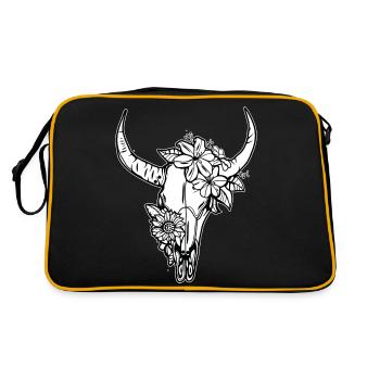 Longhorn // Crâne // Bois - Sac Retro - noir/or - Dos
