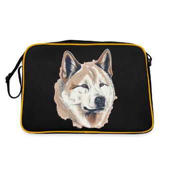 Akita - Retro Tasche - Schwarz/Gold - Hinten