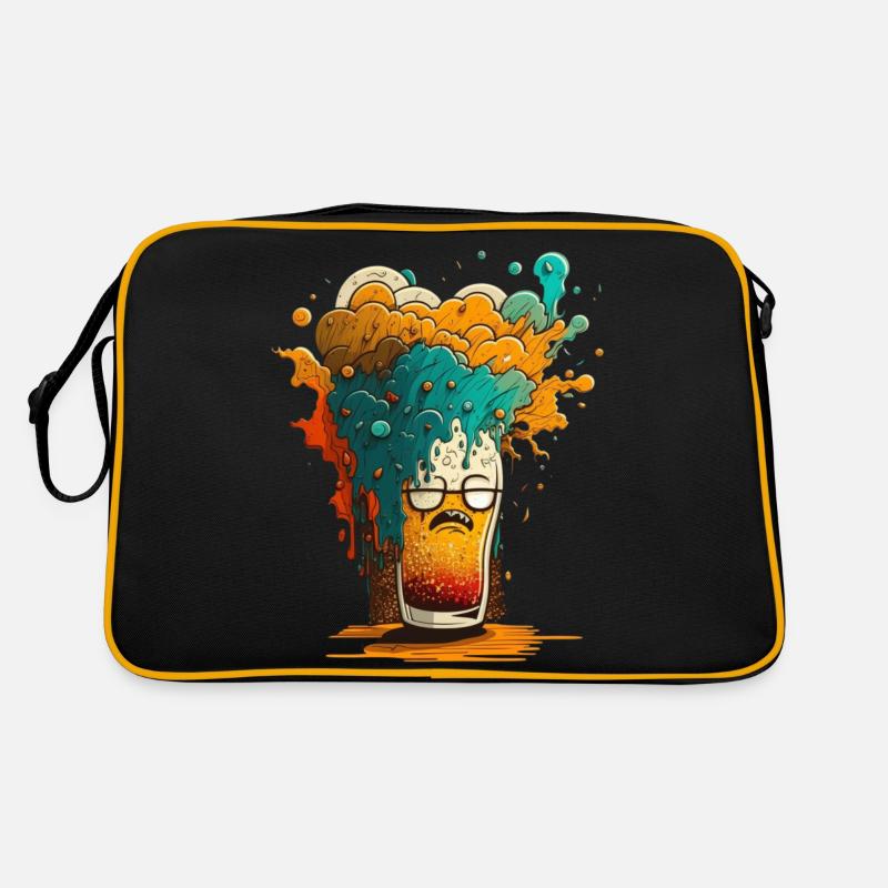 Style de dessin animé coloré Beer Blast Sac Retro