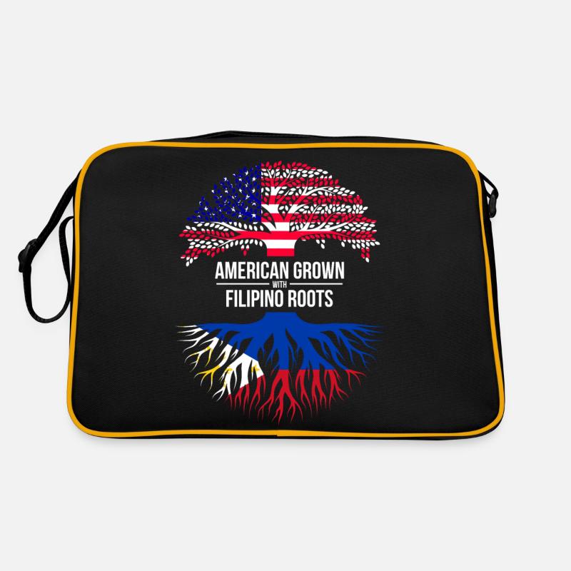AMERIKANISCH ANGEBAUT MIT PHILIPPINISCHEN WURZELN Retro Tasche