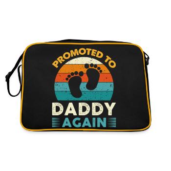 Je vais être à nouveau papa promu papa - Sac Retro - noir/or - Dos