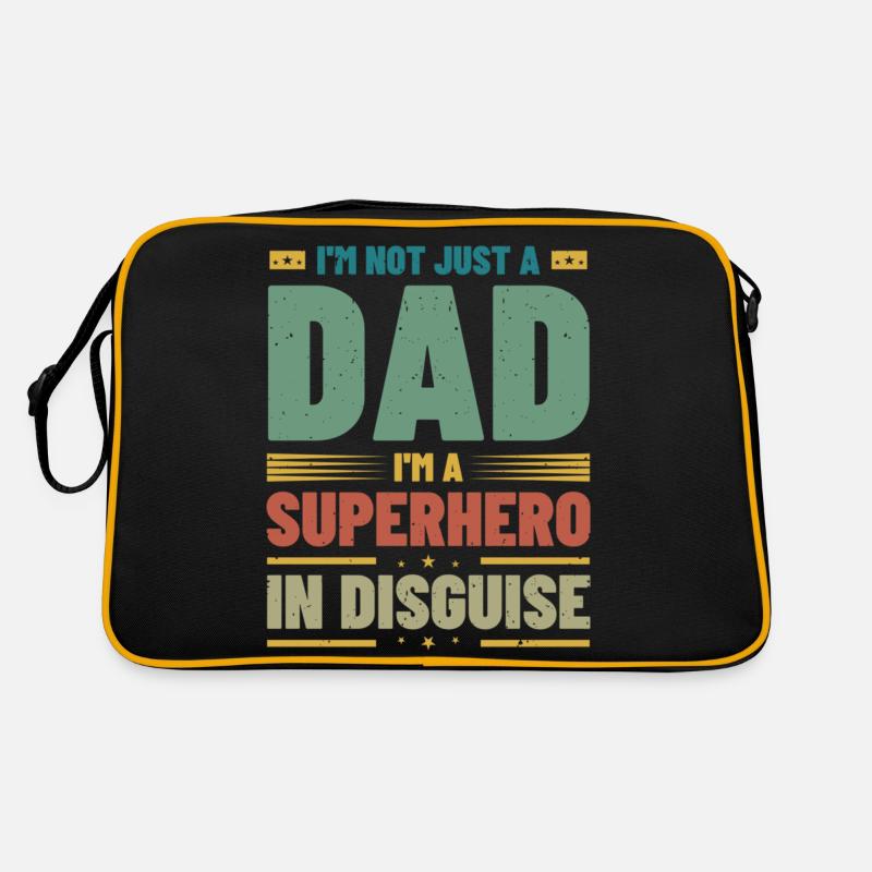 Ich bin nicht nur ein Vater, ich bin ein verkleideter Superheld Retro Tasche