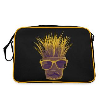"Hipster aux herbes" - Sac Retro - noir/or - Dos