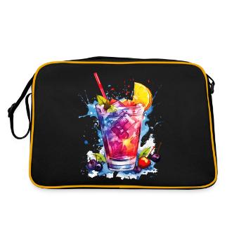 Cocktail Summer Beach Bar Club Party Drink - Sac Retro - noir/or - Dos