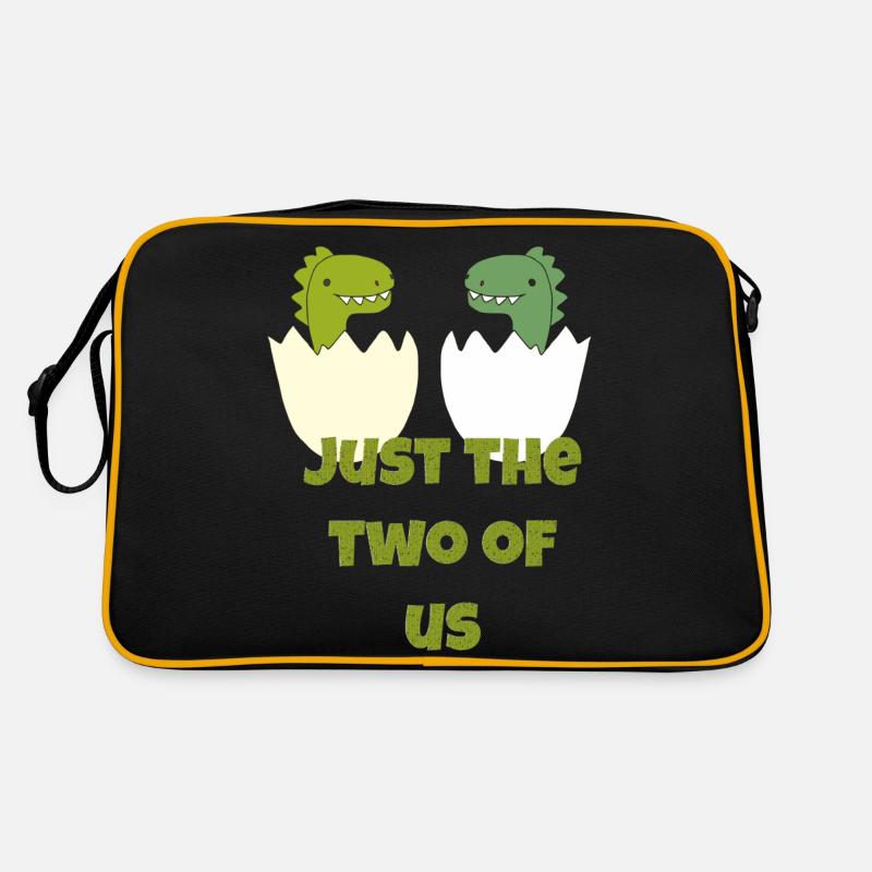 zwei dino babys Retro Tasche