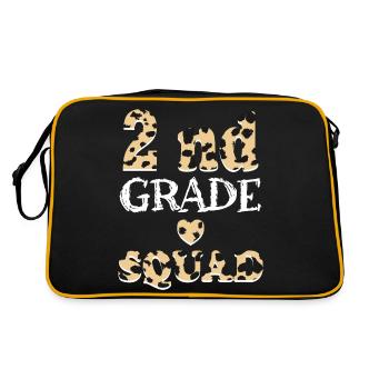 Cadeaux d’enseignant Leopard 2nd Grade - Sac Retro - noir/or - Dos
