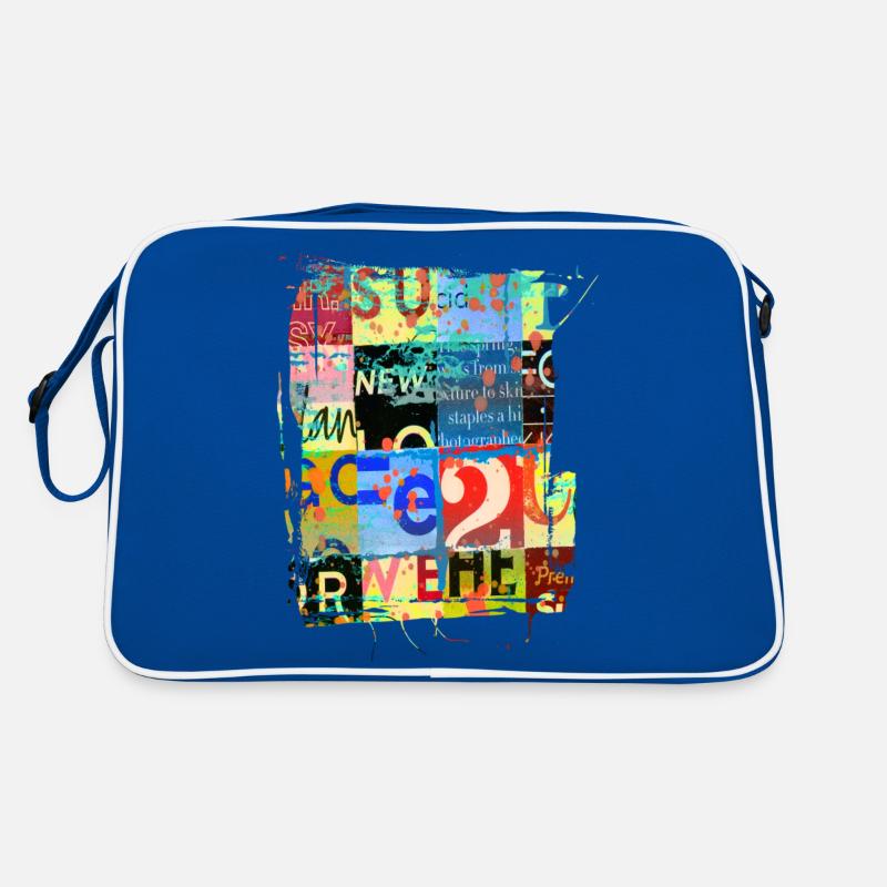 Newspaper Clips Scrapbook Magazines Alphabet Code Retro Bag