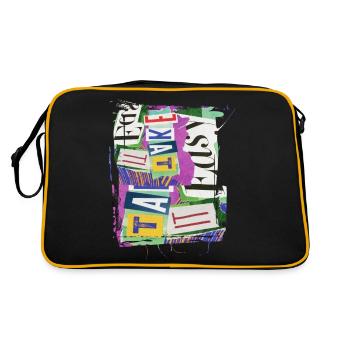 Extraits de journaux Albums Magazines Code alphabet - Sac Retro - noir/or - Dos