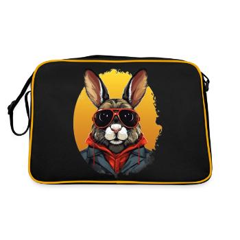 City bouncer rabbit ghost | Rabbit lovers - Retro Bag - black/gold - Back