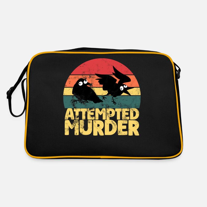 Attempted Murder Of Crows Funny Bird Lover Retro Tasche