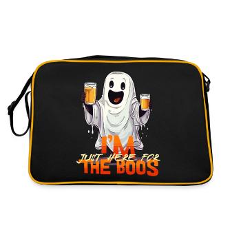 Je suis juste ici pour les Boos Ghost Beer Alcohol - Sac Retro - noir/or - Dos