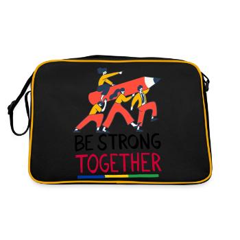 be strong together - Sac Retro - noir/or - Dos