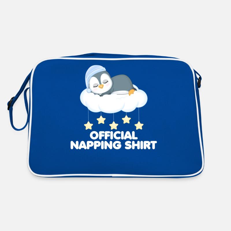 Sleeping Penguin Lover Cute Penguin Napping Retro Bag