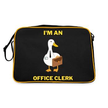 I am an Office Clerk | Duck In a Suite - Retro Bag - black/gold - Back
