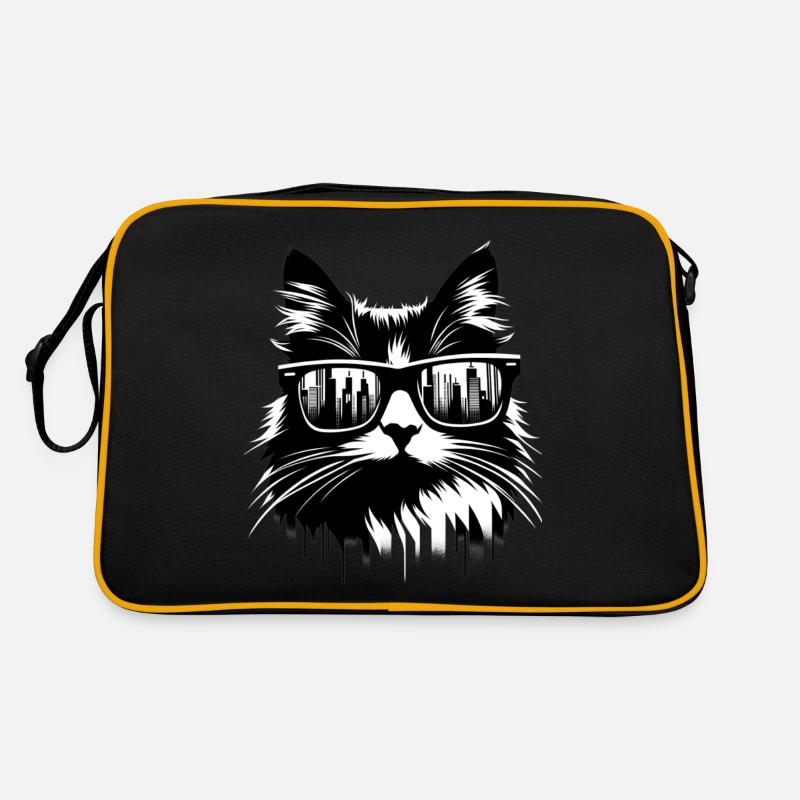 Cat Cool Sonnenbrille Retro Tasche