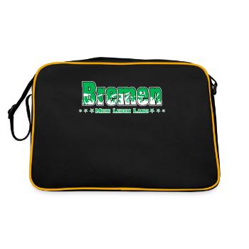 Bremen Fussball Fans Mein Leben Lang - Retro Tasche - Schwarz/Gold - Hinten