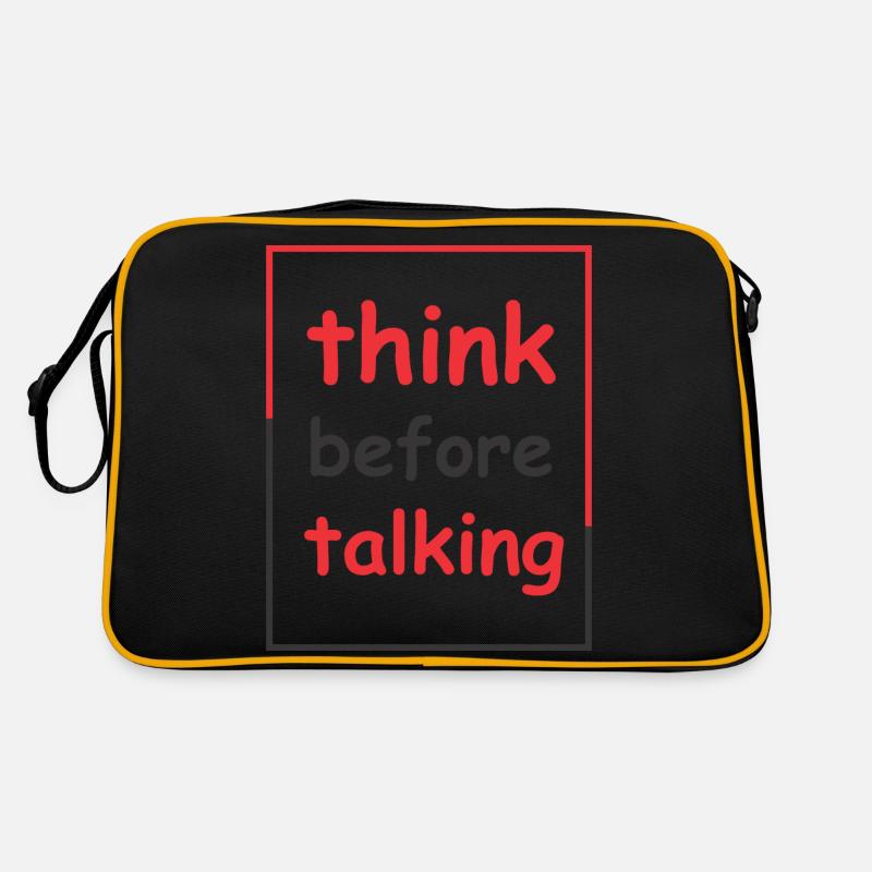 think before talking Retro Tasche