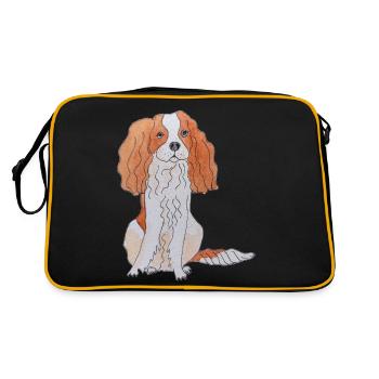 Cavalier King Charles Spaniel Fun - Sac Retro - noir/or - Dos