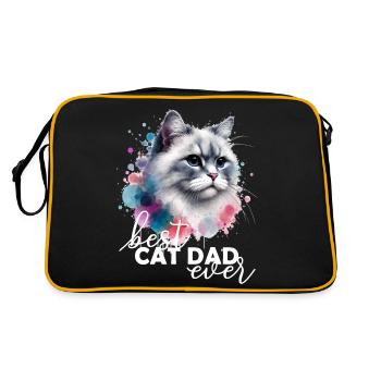 Best Cat Dad Ever Katze - Retro Bag - black/gold - Back
