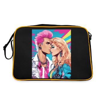 Style des années 80 - Sac Retro - noir/or - Dos