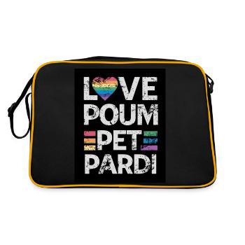 LOVE POUMPET OF COURSE - Retro Bag - black/gold - Back