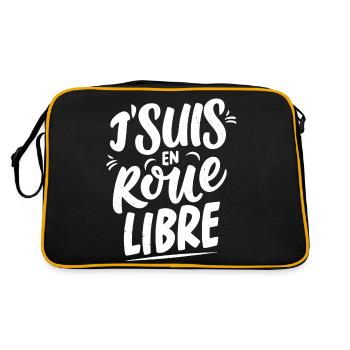 J'suis en roue libre - Sac Retro - noir/or - Dos