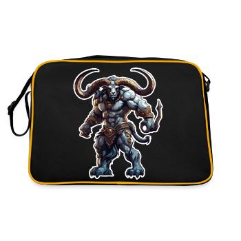 Minotaure / Mythologie grecque / Créature - Sac Retro - noir/or - Dos