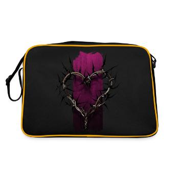 Enclos tendre : Épines en forme de cœur - Sac Retro - noir/or - Dos