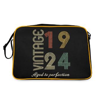 100th birthday gift - 1924 - Retro Bag - black/gold - Back