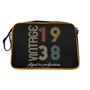 Birthday gift 86 years old - 1938 - Retro Bag - black/gold - Back